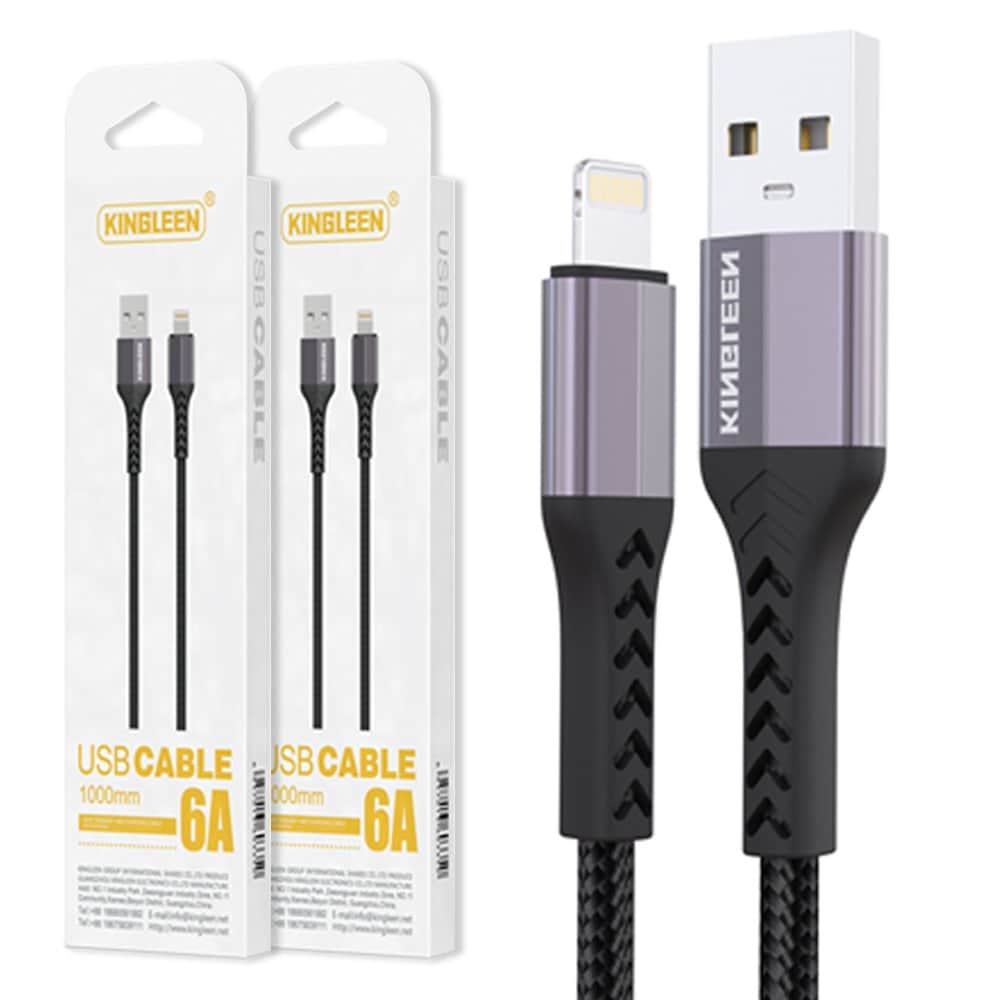 KINGLEEN K68 6A Fast Charging 8 Pin Lightning Data Sync Cable KINGLEEN K68 6A Fast Charging 8 Pin Lightning Data Sync Cable